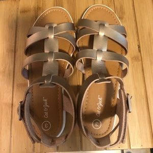 Cat & Jack rose gold girls sandals